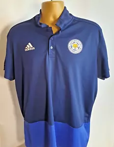 Leicester Football Club Navy Adidas Training Polo Shirt 2XL - Picture 1 of 5