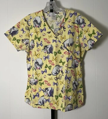 Disney Winnie the Pooh Nurse Vet Dental Scrub  Eeyore Women's Size Small - Image 1 of 4