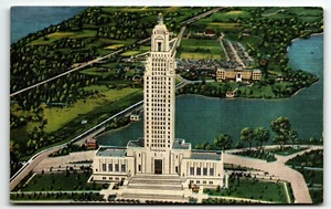 Postkarte Louisiana State Capitol Baton Rouge LA UNP Leinen - Bild 1 von 2