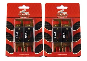 2 Pair 175 Amp ANL Wafer Fuses Gold Plated Car Boat Power and Audio - Picture 1 of 5