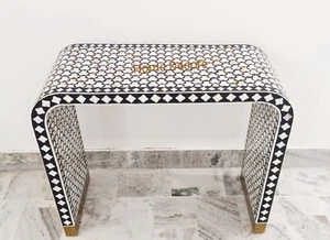 handmade mother of pearl inlay console table, bone inlay furniture, console, - Picture 1 of 6