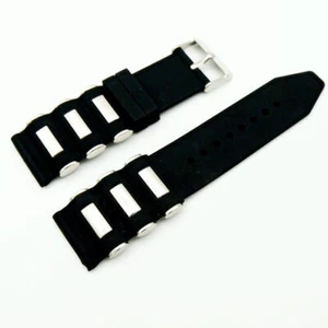 Rubber Bullet Watch Band Black For Invicta Pro Diver 6977 6978 6991 6996 Strap - Picture 1 of 5