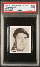 PSA 2 TED WILLIAMS 1955 ALL-AMERICAN SPORTS CLUB #280 VINTAGE GRADED GOOD *TPHLC