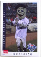 2019 Corpus Christi Hooks Rusty The Hook Mascot Trading Card