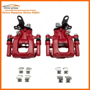 2pc Rear Brake Calipers w/ Bracket for Audi A3 Quattro VW Golf GTI Passat Jetta - Picture 1 of 10