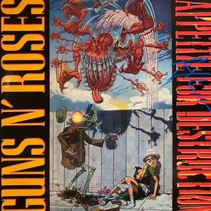 Guns N' Roses firmado por Axl Rose Appetite for Destruction autografiado en persona - Imagen 1 de 2