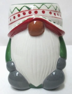 Pottery Barn Christmas Gnome mug cup Holiday ceramic - Picture 1 of 14
