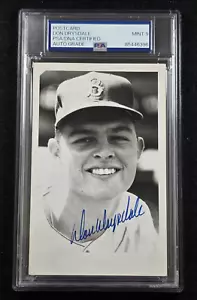 DON DRYSDALE Signed Real Photo Postcard-HOF-LOS ANGELES DODGERS-PSA 9 Auto - Picture 1 of 4