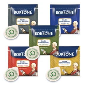 MIX 550 CIALDE filtrocarta ese 44mm Caffè Borbone MISCELA BLU ROSSA NERA ORO DEK - Foto 1 di 8