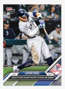 Aaron Judge Fastest To 300 HRs 2024 MLB TOPPS NOW Card 555 🔥 MVP - Bild 1 von 2