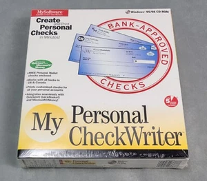 1999 MYSOFTWARE Windows 95/98 CD MY PERSONAL CHECK WRITIER Brand NOS & SEALED - Picture 1 of 7
