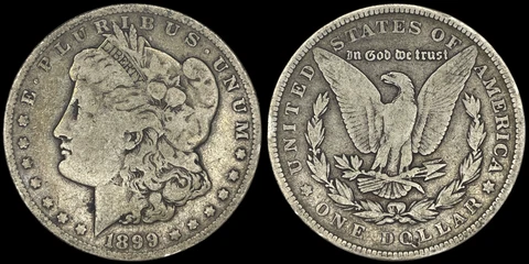 1899-P Morgan Silver Dollar - VG - Rare Date! Cover