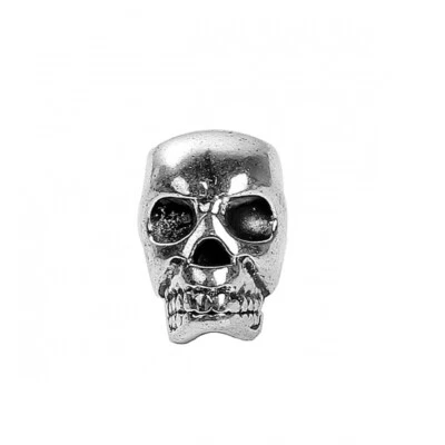 Tibetan Silver Skull Shape Spacer Beads 12mm x 8mm Hole 3.5mm 10pcs SPB26 - Image 1 of 3