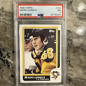 1986 TOPPS #122 MARIO LEMIEUX HOF PITTSBURGH PENGUINS PSA 7 New Slab 🔥🔥🔥💥 - Picture 1 of 2