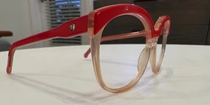 VINTAGE 80s SERENGETI SUNGLASSES RED 80S - Picture 1 of 6