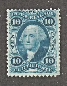 U. S. Revenue ~ R33c ~ First Issue ~ 1862-71 ~ 10c blue ~ CERTIFICATE ~ Mint - Picture 1 of 1