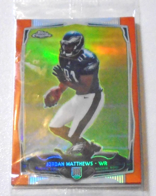 Sealed 2011 Topps Chrome Football Orange Refractor 3 Card Pack Jordan Matthews - Image 1 of 1