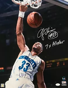 Alonzo Mourning signed inscribed 16x20 photo NBA Charlotte Hornets JSA Witness - Picture 1 of 2