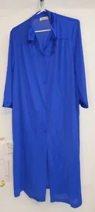 Vintage Vanity Fair königsblau Nylon Robe Gr. Lrg. - Bild 1 von 11