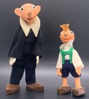 Vintage Spejbl and Hurvinek Czech Wooden Puppets