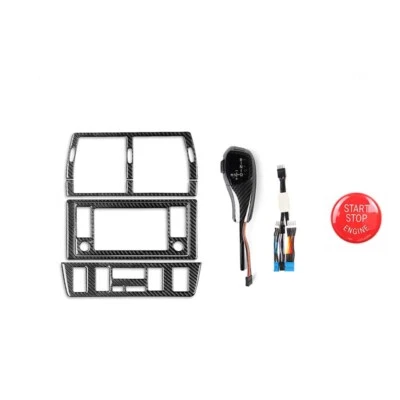 Carbon Fiber CD Panel Automatic Gear Shift Knob Kit For BMW E53 X5 1999-2006 - Image 1 of 4