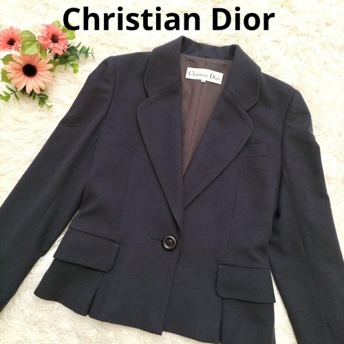 Giacca Christian Dior Vintage Sartoriale Lana Nera Taglia M Giappone Ottima