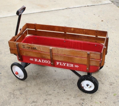 Vintage Radio Flyer Full Size All Terrain Classic Steel & Wood Pull Along Wagon - Image 1 of 4
