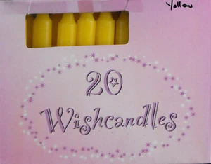 WISH CANDLES YELLOW SPRITUAL COMMUNICATION & INSPIRATION 1.5 BURN HOURS EACH X20 - Picture 1 of 3