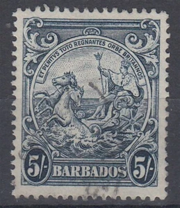 INSIGNIA DE COLONIA BARBADOS 1938 5/- VFU (ID:741/D64893) - Imagen 1 de 1