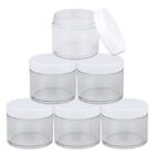 Lot Of 6 Two Ounce Clear Pet Plastic Jar With Lid Container Slime Craft Supplies