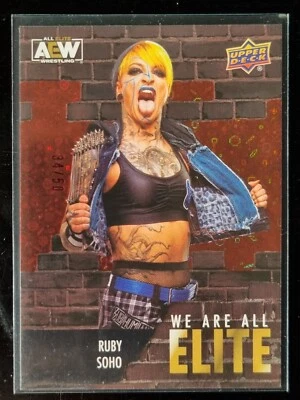 2023 AEW Ruby Soho WE ARE ALL ELITE RED /50 Trading Card Upper Deck #90527 - Image 1 of 2