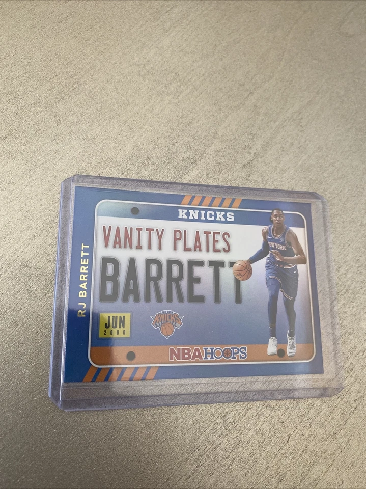 2020-21 RJ Barrett NBA Hoops Holo #25 Vanity Plates Knicks - Image 1 of 4