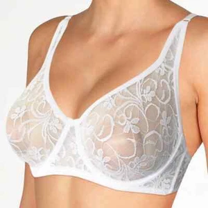 Reggiseno donna pizzo bralette ferretto lingerie sexy vedere attraverso reggiseno donna - Foto 1 di 26