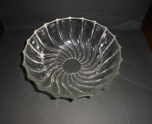 MIKASA VINTAGE SWIRL LEAD CRYSTAL GLASS BOWL - Picture 1 of 5