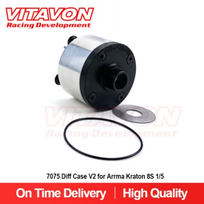 Vitavon Kraton 8S CNC Alu7075 Diff Case for Arrma Kraton8S Outcast 8S 1/5 Silver - Image 1 of 4