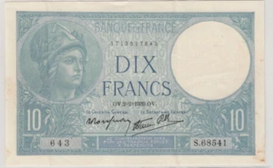 Bank of France 1939 Bank Note - 10 Francs - Pick 84 - Picture 1 of 2