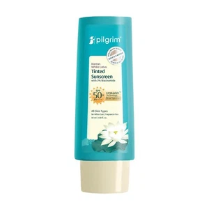 Pilgrim Korean White Lotus Tinted Sunscreen SPF 50+ PA++++ 3% Niacinamide 50ml - Picture 1 of 11