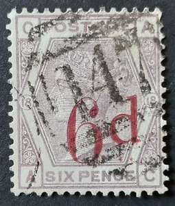 GB QV 1883 SG162 6d on 6d lilac, wmk imperial crown, AC, Bungay (Suffolk) VGU/FU - Picture 1 of 1