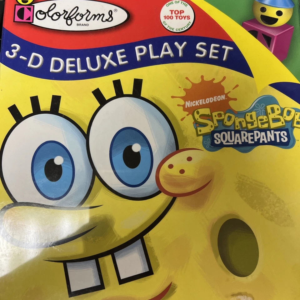 Nickelodeon SpongeBob SquarePants Colorforms 3D Deluxe Play Set 2009 New Sealed - Image 1 of 1