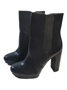 Black Bar III Graciiep High Heel Platform Block Booties Round Toe Size 10M New - Picture 1 of 12