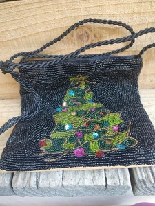Umhängetasche Weihnachtsbaum mit Perlen - Bild 1 von 8