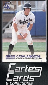 Greg Catalanotte 2001 Grandstand Salem Avalanche #NNO Salem Avalanche - Picture 1 of 2