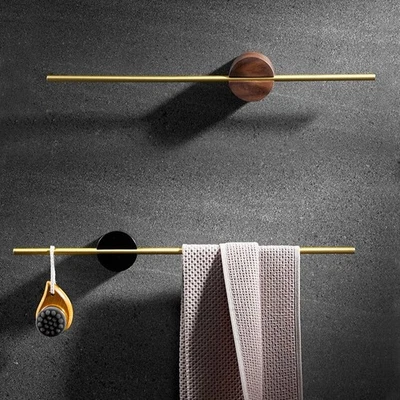 Adjustable Movable Towel Bar Bathroom Rack Wall Hanger Storage Holder Home Decor Foto 1 de 4