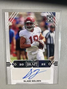 2022 Leaf Draft #BA-SB1 Slade Bolden Auto Alabama Crimson Tide Atlanta Falcons - Picture 1 of 2