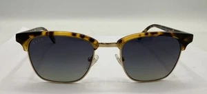 DIFF Biarritz Amber Tortoise Blue Wayfare Polarized Sunglasses 51-20-145 NEW - Picture 1 of 5