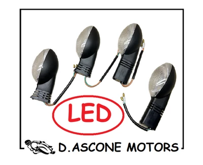KIT FRECCE LED DUCATI MONSTER ANTERIORI POSTERIORI 600 750 900 VETRO TRASPARENTE - Immagine 1 di 2