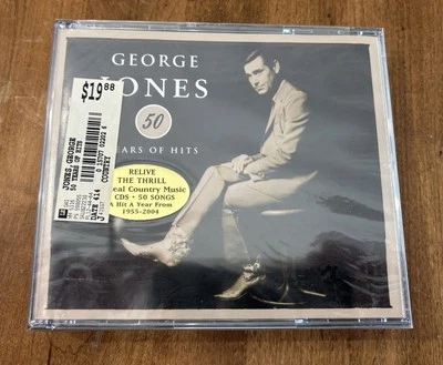 George Jones 50 Years of Hits 2004 Bandit 3 CD Box Set Factory Sealed New Foto 1 de 4