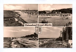 Ak Ostseebad Graal-Müritz Meer Menschen am Strand Boote 1969 - Picture 1 of 2