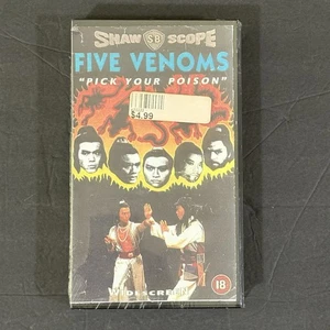 SEALED VHS Five Venoms Pick Your Poison Uk England Shaw Scope Martial Arts - Bild 1 von 7