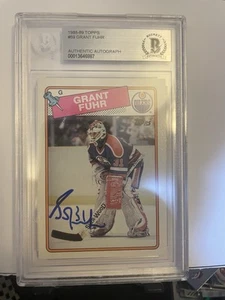 1988-89 Topps Grant Fuhr Autographed Card Authentic By Beckett 00013646887 - Picture 1 of 6